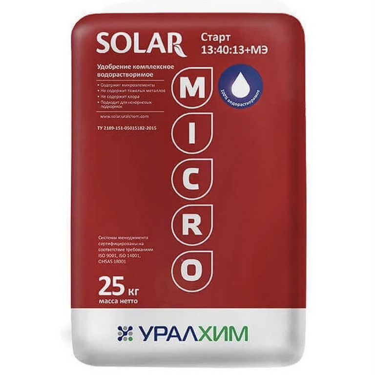 Удобрение Солар Старт SOLAR Start 13.40.13+МЭ Уралхим 1 кг